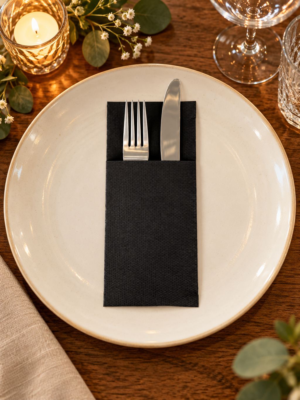 Șervețele cu buzunar Softpoint Negru 33x40 cm – Bax 900 buc