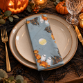 Șervețel Halloween cu Lună și Case Bântuite Albastru