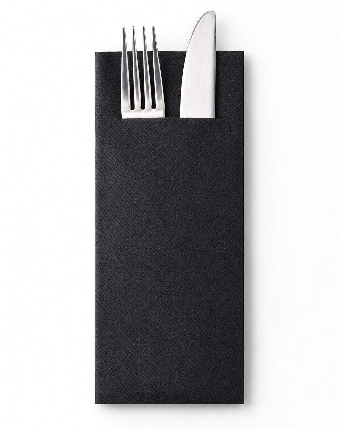 Servetele cu buzunar pentru tacamuri Linclass Light - Black (negru) / 40 x 33 cm – Bax 1.200 buc.