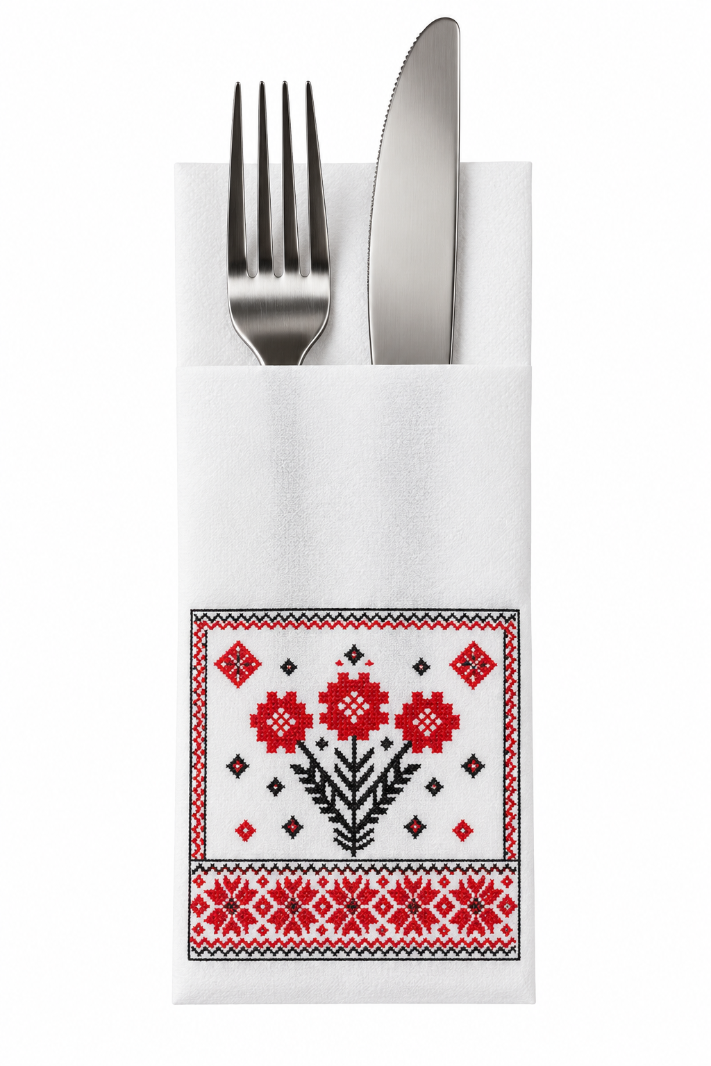Servetele cu buzunar pentru tacamuri - Softpoint (model traditional romanesc) / 33 x 40 cm – Bax 900 buc.