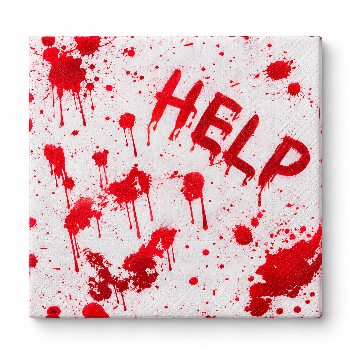 Servetele "Help" cu pete rosii Alb